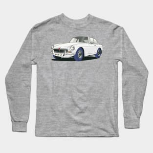 MGB GT Vintage Car in White Long Sleeve T-Shirt